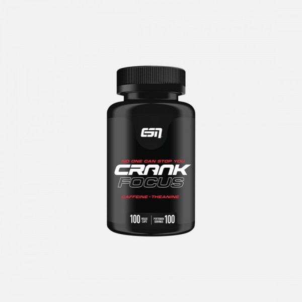 ESN Crank Focus - 100 Kapseln - Koffein und L-Theanin aus Grüntee-Extrakt