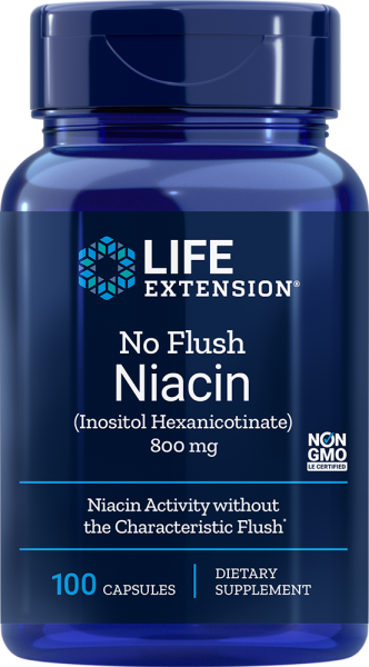 Life Extension No Flush Niacin 100 Kapseln - Inositol Hexanicotinate