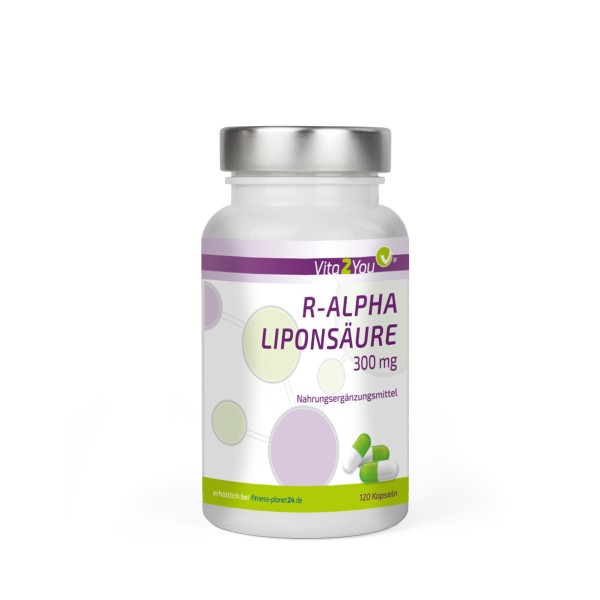 Vita2You R Alpha Liponsäure 300mg - 120 Kapseln - Hohe Bioverfügbarkeit - Hochdosiert