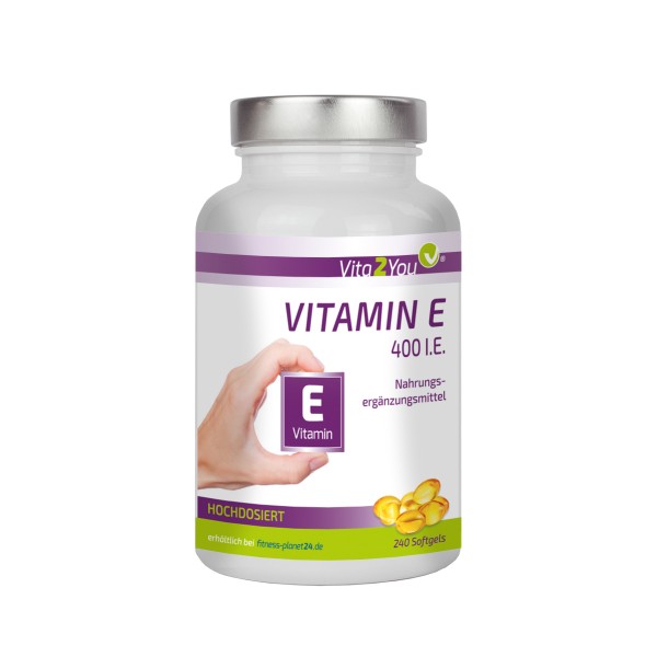 Vita2You Vitamin E 400 IE - 240 Softgel Kapseln - Hochdosiert